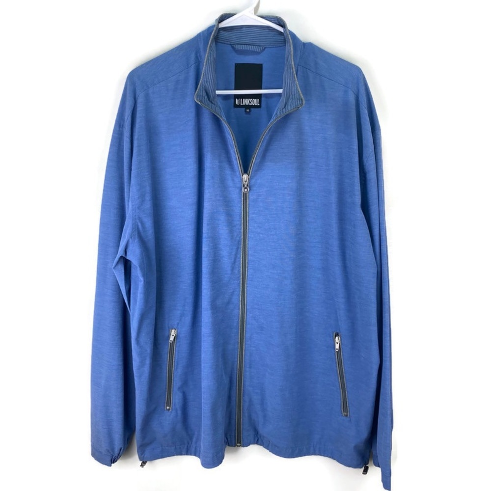 Men's Linksoul Blue Full-Zip Golf Windbreaker XL